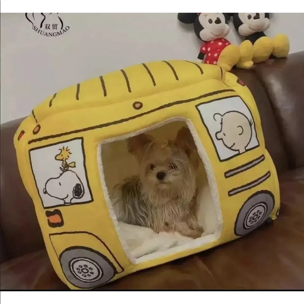 🧸HP🐶 Dog bed snoopy Charlie Brown peanuts cute pet house duo-style carto…